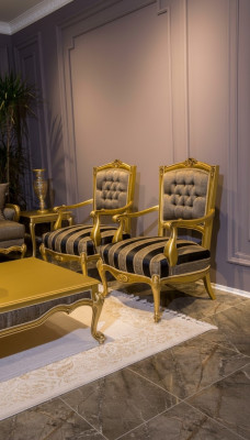 Silla Muebles Sillas Diseño Art déco Textil Sala de estar Silla Diseño Nuevo