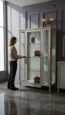 Armarios de madera Vitrinas de cristal Vitrina de madera maciza Muebles de salón Aparador