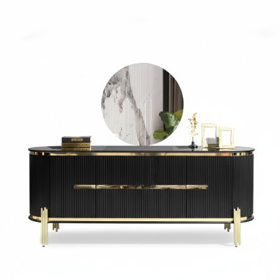 Sideboard Mueble de lujo Estante de madera Aparador Armarios Sala de estar Moderno Diseñador