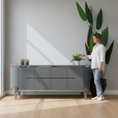 Clásico aparador de madera, armario, gabinetes, muebles de lujo, cómodas nuevas.