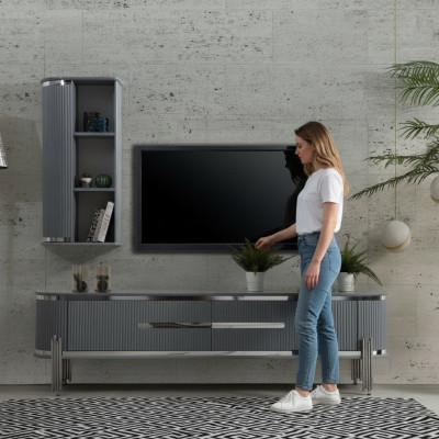 Mueble de lujo para TV, aparador, cómoda, mueble de salón, armarios, estante de madera.