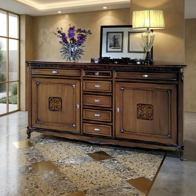 Cómoda Aparador Cómodas Armario Muebles Cómoda de madera maciza Armarios Italia