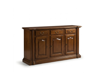 Cómoda Aparador Credenza Marrón Madera Maciza Armario Muebles Cómodas Aparadores