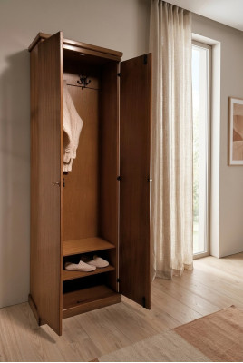 Garderobe Armario Ropero Armario Madera Natural Madera Maciza Armarios Pasillo Madera Maciza