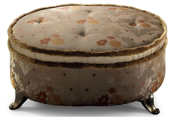 Mesa ovalada Chesterfield taburete tapizado reposapiés otomano sofá lateral redondo