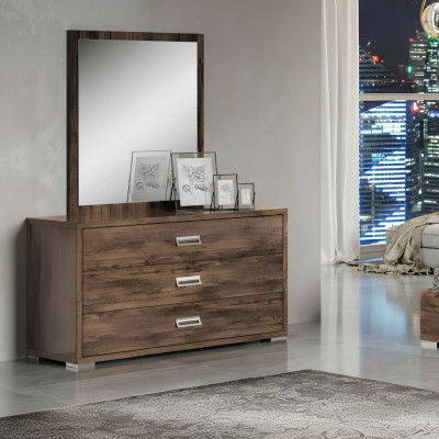 Conjunto de cómoda, espejo, grupo de cómoda de madera para dormitorio