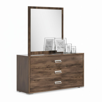 Conjunto de cómoda, espejo, grupo de cómoda de madera para dormitorio