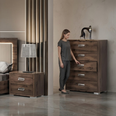 Cómoda de diseño en madera para dormitorio moderno
