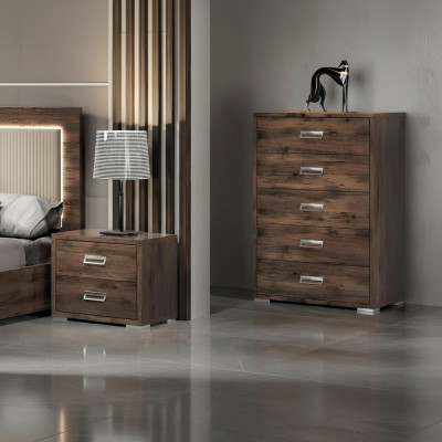 Cómoda de diseño en madera para dormitorio moderno