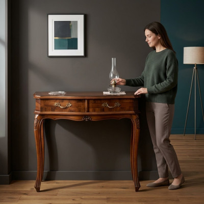 Mesa consola cómoda barroca rococó cómodas diseño de madera gabinete auxiliar