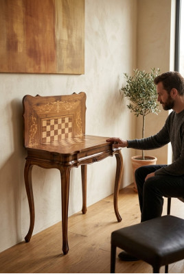 Mesa de ajedrez tablero de ajedrez mesa de madera mesas El juego muebles Estilo antiguo Nuevo