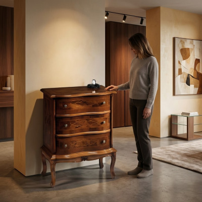 Cómoda, cajonera, aparador, armario, perchero, aparador, muebles, estilo, madera, lujo, nuevo.