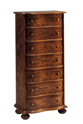 Muebles de estilo italiano de madera, lujoso tocador marrón en estilo barroco antiguo nuevo.