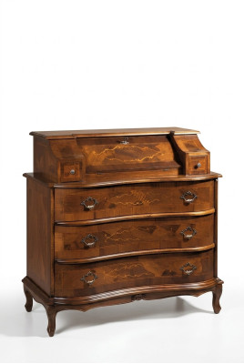 Cómoda de madera estilo italiano, muebles de lujo, cómoda estilo barroco antiguo nuevo.