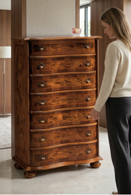 Cómoda de lujo de estilo italiano de madera, estilo barroco de muebles, estilo antiguo, nueva.