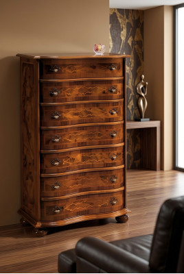 Cómoda de lujo de estilo italiano de madera, estilo barroco de muebles, estilo antiguo, nueva.