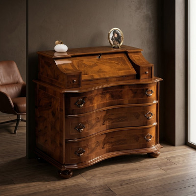 Cómoda de lujo de madera de estilo italiano, muebles de estilo barroco, antiguo y nuevo.