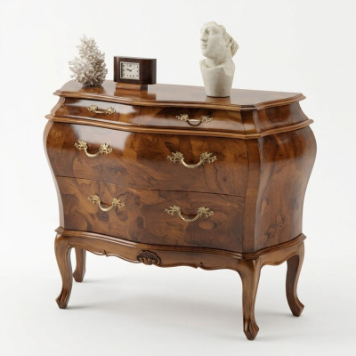 Cómoda de madera estilo italiano Muebles de lujo estilo barroco antiguo estilo nuevo.
