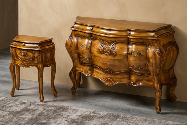 Barroco rococó Mesitas de noche Mesita de noche Consolas de mesa Mesa auxiliar Nueva Consola de noche