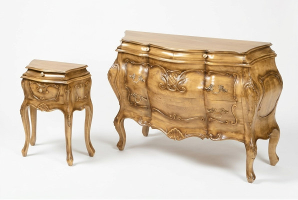 Cómoda de madera Estilo italiano Muebles de lujo Cómodas Barrocas Aparador Nuevo de Italia