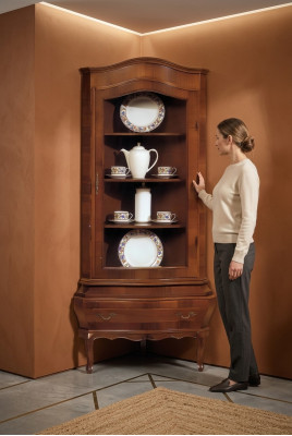 Vitrina de esquina Armario Vitrinas clásicas Salones Muebles del salón Aparador