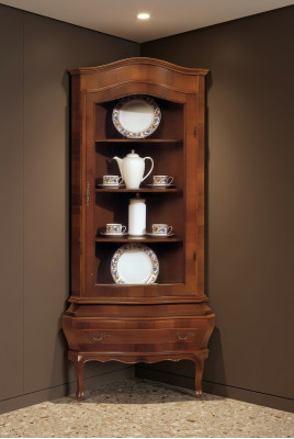Vitrina de esquina Armario Vitrinas clásicas Salones Muebles del salón Aparador