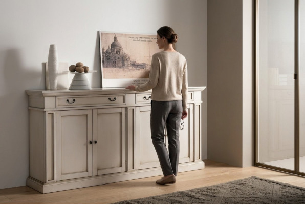 Mueble aparador estilo barroco clásico cómoda aparador de madera armario