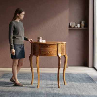 Mesa de consola de madera Mesa de consola Lujo Mesas de consola de diseño Mesas Cajones