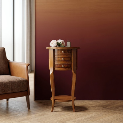 Mesa lateral Mesa de centro Oval Cómoda Mesas Consola Diseño Madera Mesa Nuevo