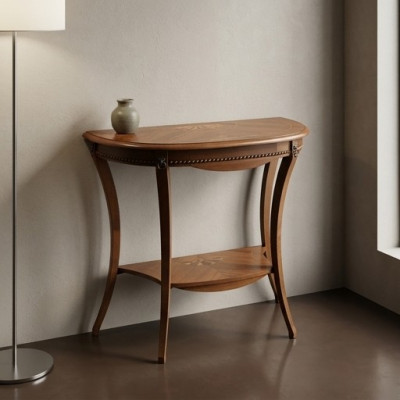 Mesa de consola, mesa de centro, mesa auxiliar, mesa de café, sofá de madera, mesa en estilo antiguo.