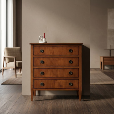 Mueble de salón Cómodas Aparadores 4 cajones Armario alto Cómoda Armario Madera Nuevo
