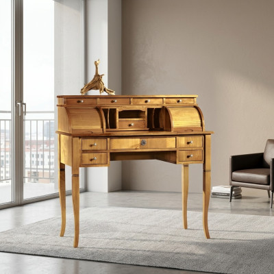 Escritorio Oficina Mesa Madera Noble Mesas Estilo Barroco Rococó Antiguo Muebles Camas