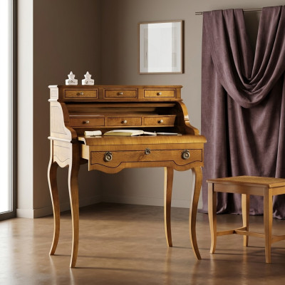 Escritorio Mesa de oficina Mesas de madera noble Estilo barroco rococó Muebles antiguos nuevos
