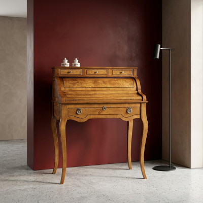 Mesas Escritorio Oficina Mesa Madera noble Barroco Rococó Antiguo Estilo Muebles Lujo