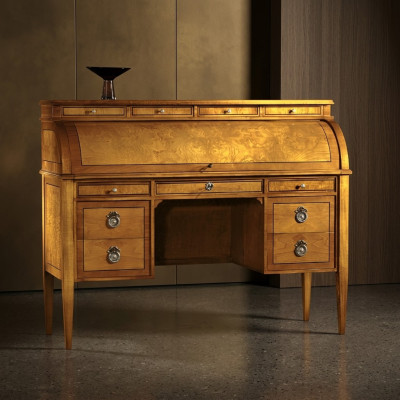 Mesas Escritorio Mesa de oficina Mesa de madera noble Barroco Rococó Estilo antiguo Muebles Muebles