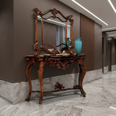 Mesa de consola de diseño de madera, mesa de consola de lujo, tablas de consola de Italia muebles.