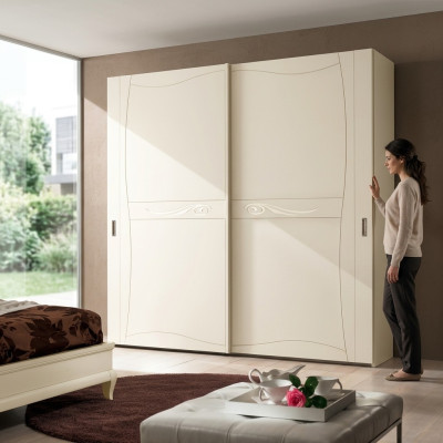 Armario de dormitorio de madera de estilo italiano