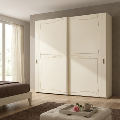 Armario de dormitorio de madera de estilo italiano