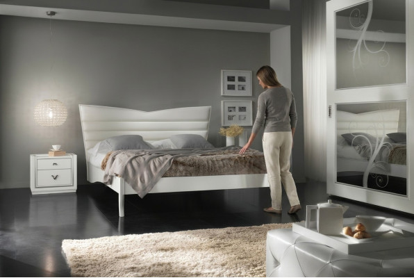 Dormitorio Cama Mesita de noche Conjunto Grupo Camas dobles Camas Nuevas Juego de 3 piezas.