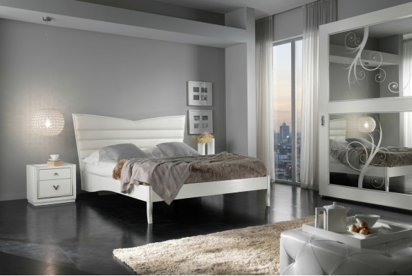 Dormitorio Cama Mesita de noche Conjunto Grupo Camas dobles Camas Nuevas Juego de 3 piezas.
