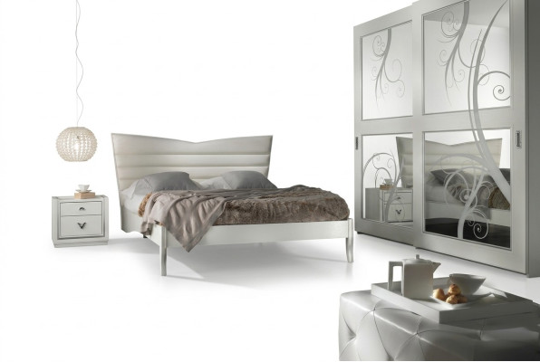 Dormitorio Cama Mesita de noche Conjunto Grupo Camas dobles Camas Nuevas Juego de 3 piezas.