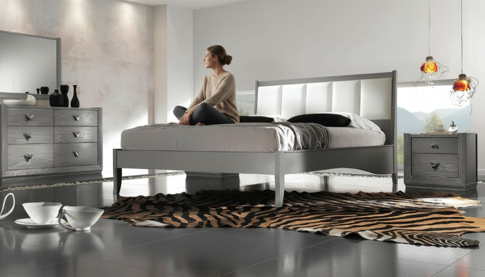 Cama tapizada Camas Cama Tapizado Diseñador Hotel Doble Diseño Marco de cama de madera Nuevo