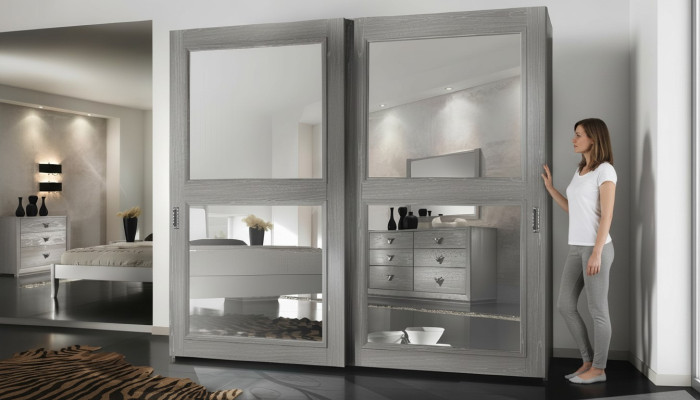 Armarios Armario Armario ropero Puertas correderas Madera Muebles Mobiliario Italia Nuevo