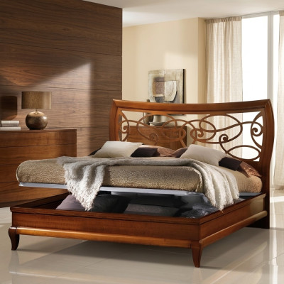 Cama de lujo dormitorio cama doble madera tapizado camas marco de cama doble moderno