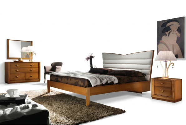 Lujo conjunto de dormitorio cama mesilla de noche doble camas de hotel diseño tapizado 3 piezas.