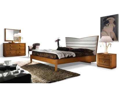 Lujo conjunto de dormitorio cama mesilla de noche doble camas de hotel diseño tapizado 3 piezas.