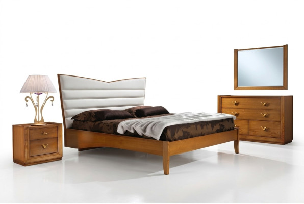 Habitación de lujo cama cama doble madera acolchado camas marco de cama doble Moderno
