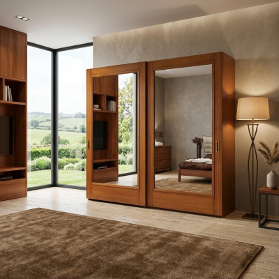Armario ropero Armario de pared Puertas correderas Armario Armarios Muebles Dormitorio Nuevo