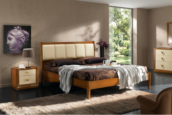 Juego de lujo de 3 piezas para dormitorio cama mesita de noche camas dobles marco de cama de madera nuevo