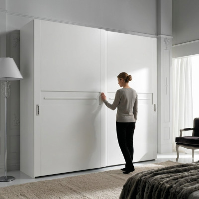 Armario con puertas correderas, armario de dormitorio, armarios de pared de madera con espejo nuevos.